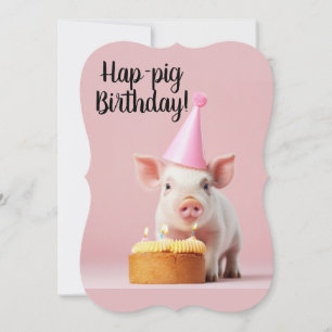 Carte Anniversaire du cochon de lait !