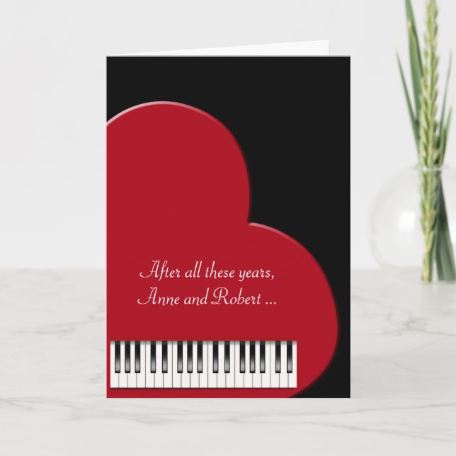 Carte Anniversaire du coeur musical (Devant)