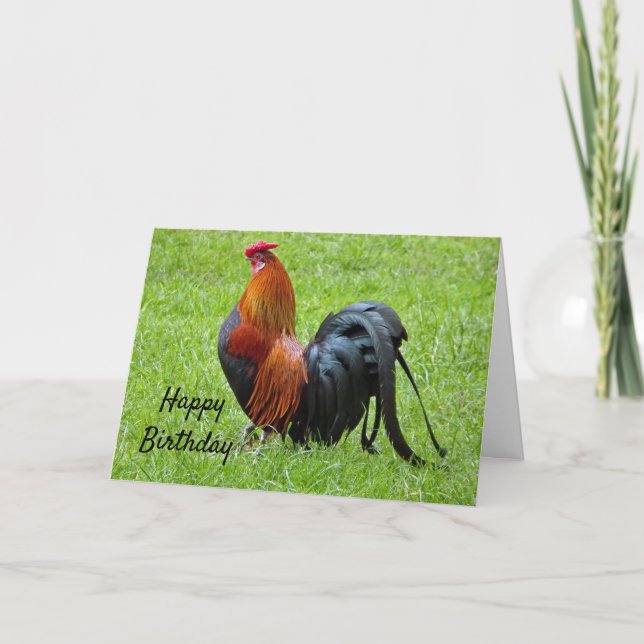 Carte Anniversaire du coq (Devant)
