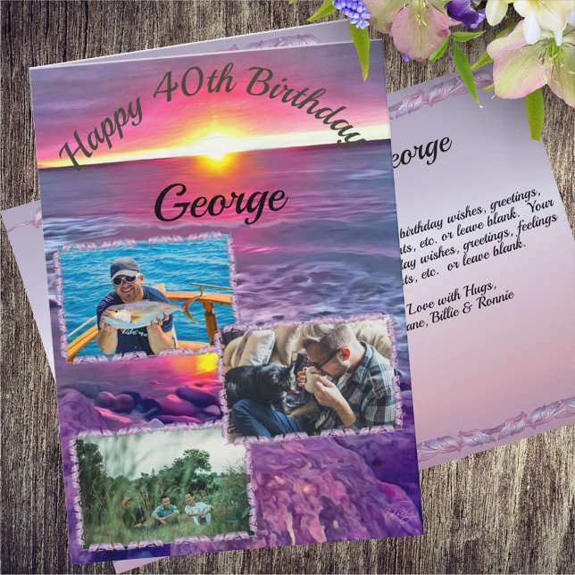 Carte Anniversaire du coucher du soleil de Malecon 0911 (Créateur téléchargé)