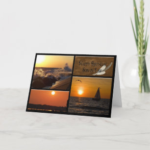 Carte Anniversaire du coucher du soleil pour gendre