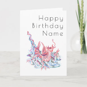 Carte Anniversaire du Dragon Deco