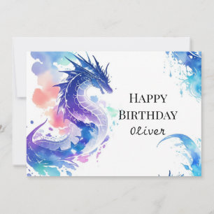 Carte Anniversaire du dragon lunaire mythique