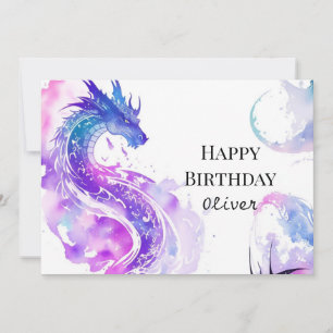 Carte Anniversaire du dragon majestueux