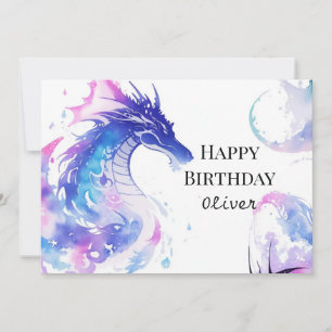 Carte Anniversaire du dragon mystique