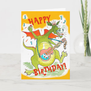 Carte Anniversaire du dragon rock