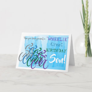 Carte Anniversaire du fils cycliste