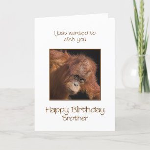Carte Anniversaire du Frère, Orang Utan