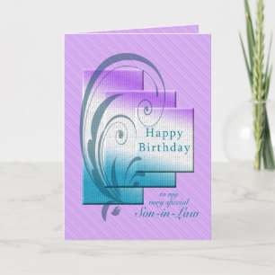 Carte Anniversaire du gendre, moderne et chic