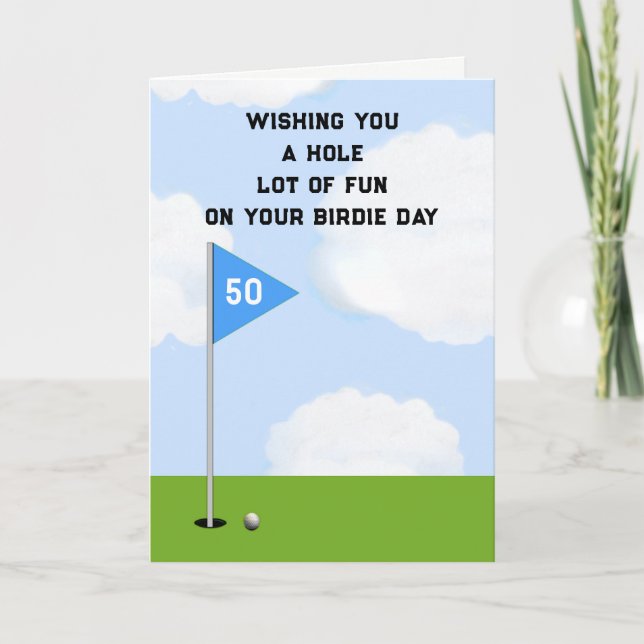 Carte Anniversaire du golf (Devant)