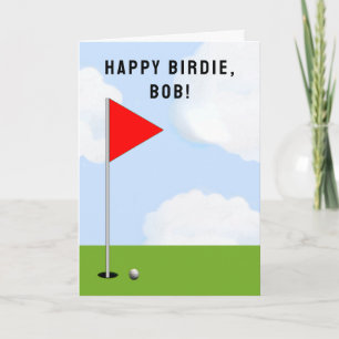 Carte Anniversaire du golf personnalisé