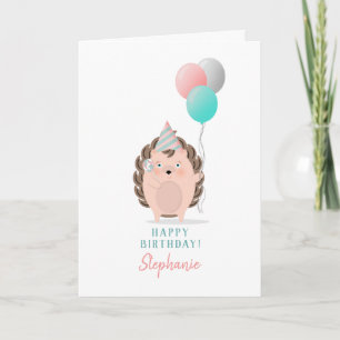 Carte Anniversaire du Hérisson mignon