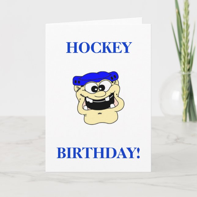 Carte Anniversaire du hockey (Devant)