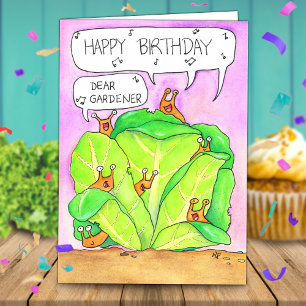 Carte Anniversaire du jardinier par Nicole Janes
