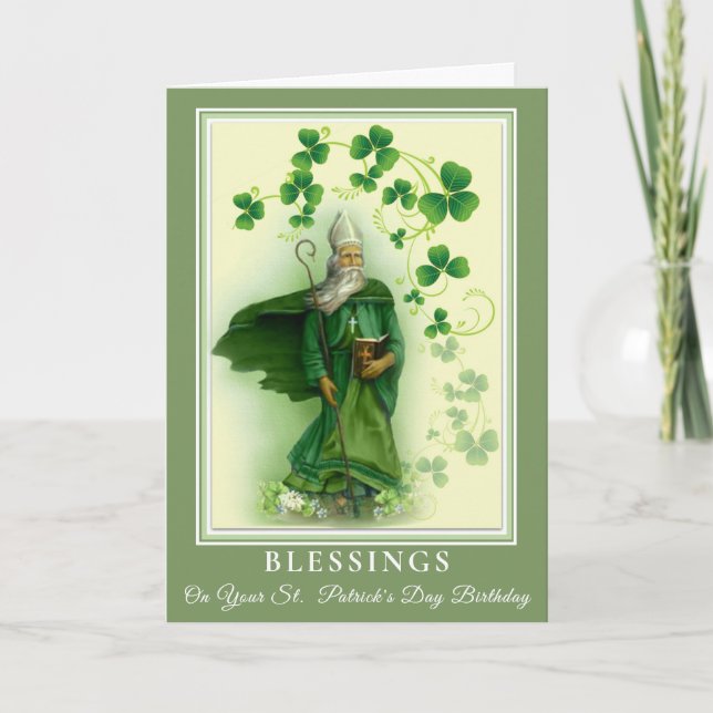 Carte Anniversaire du jour de St Patrick (Devant)