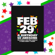 Anniversaire du jour intercalaire - Cadeau d'anniv