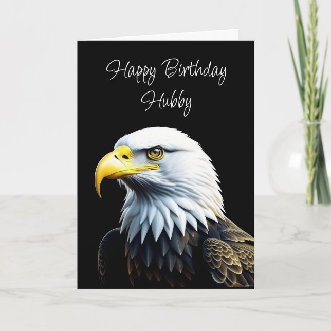 Carte Anniversaire du mari de l'aigle à tête blanche amé (Devant)