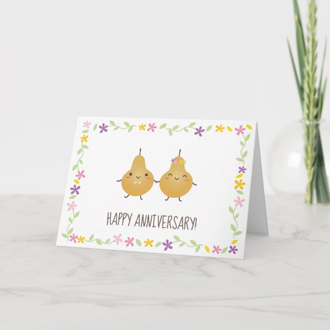 Carte Anniversaire du mari et de la femme de la couronne (Devant)