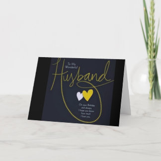 CARTE ANNIVERSAIRE DU MARI "ROMANTIQUE" & "TRÈS AMOUREUX