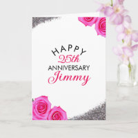 Anniversaire du Mari rose rose rose Parties scinti