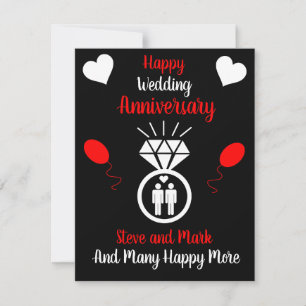 Carte Anniversaire du Mariage gay