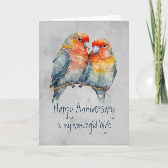 Carte Anniversaire du Mariage Inséparable de la femme Pa (Devant)