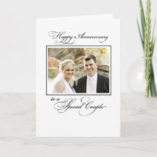 Carte Anniversaire du Mariage photo et nom personnalisé