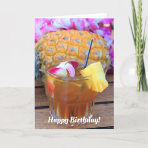 Carte Anniversaire du Maui Mai Tai et de l'ananas