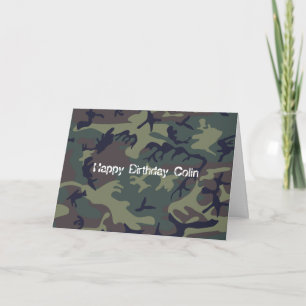 Carte Anniversaire du Motif de la chasse Camo