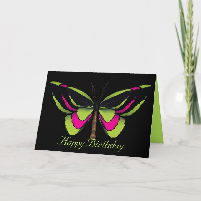 Carte Anniversaire du papillon (Devant)