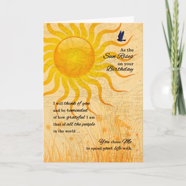 Carte Anniversaire du partenaire de vie | Meadow Summer (Devant)