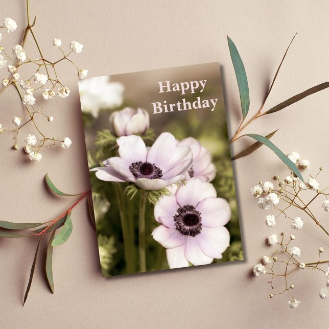 Carte Anniversaire du pavot floral (Créateur téléchargé)