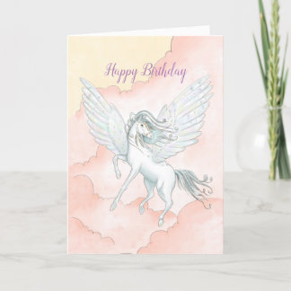 Carte Anniversaire du Pegasus volant