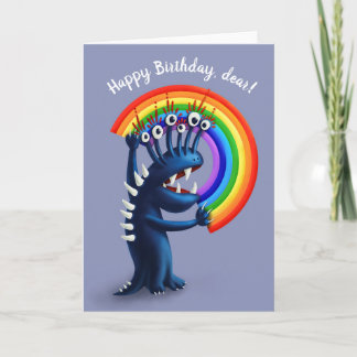 Carte Anniversaire du personnage Rainbow