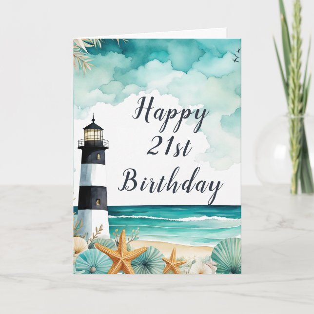 Carte Anniversaire du phare nautique (Devant)