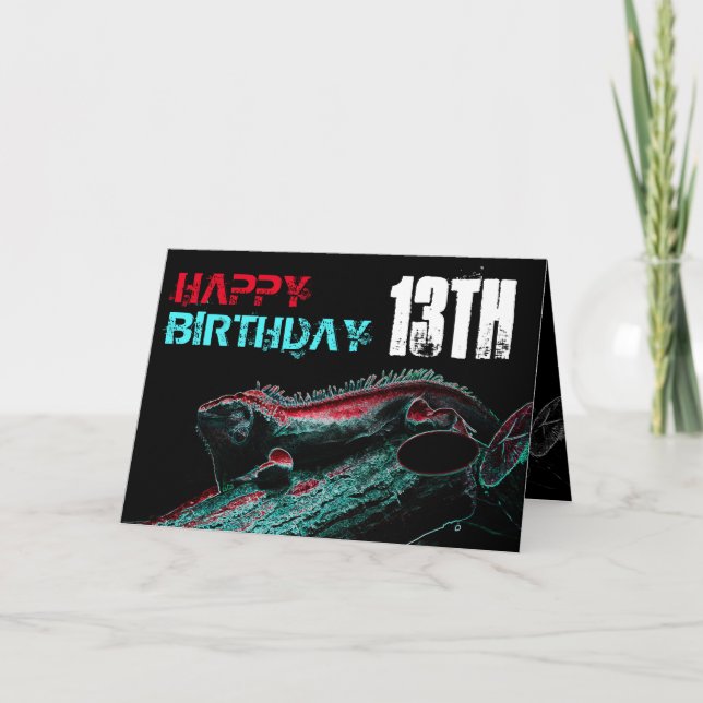 Carte Anniversaire du reptile (Devant)