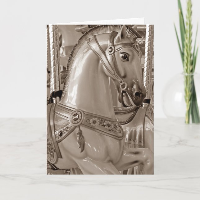 Carte Anniversaire du Sepia Horse (Devant)