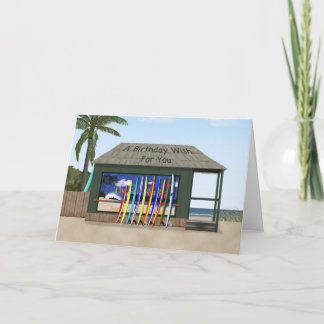 Carte Anniversaire du surf