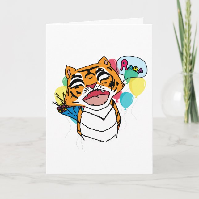 Carte Anniversaire du Tigre (Devant)