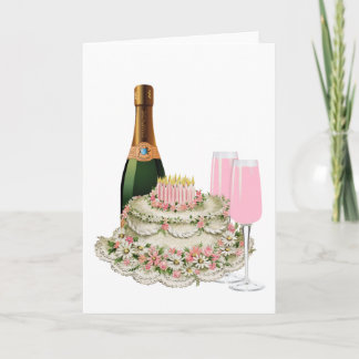 Carte Anniversaire du Toast de Champagne