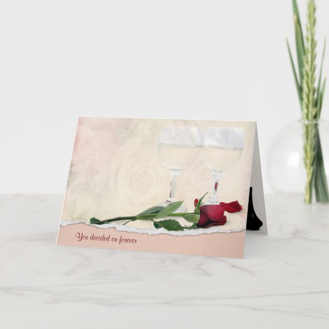 Carte Anniversaire du vin et du Rose (Devant)