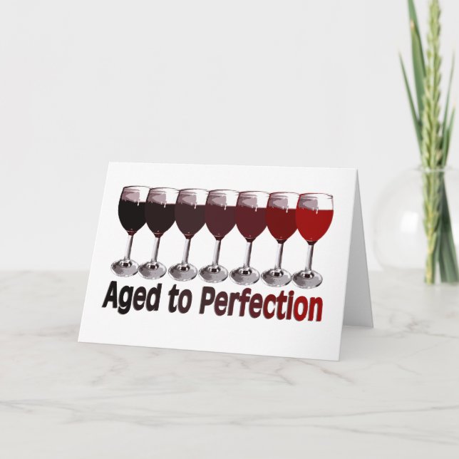 Carte Anniversaire du vin rouge (Devant)