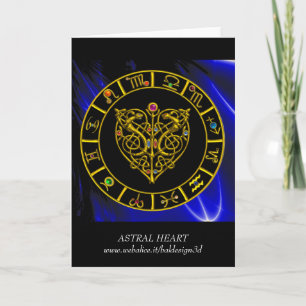 Carte Anniversaire du Zodiac du COEUR ASTRAL