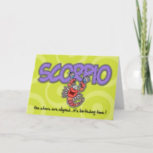 Carte Anniversaire du Zodiac - Scorpio