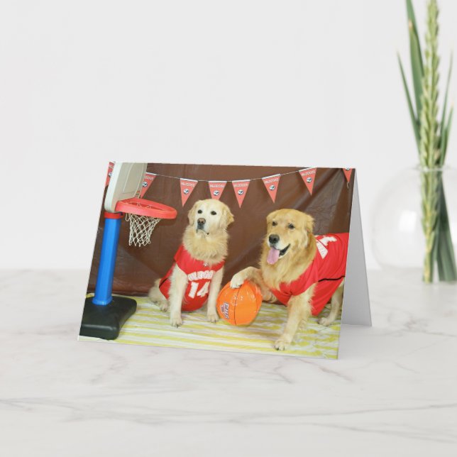 Carte Anniversaire d'un Golden Slam Dunk (Devant)