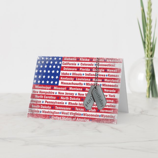 Carte Anniversaire d'un soldat militaire (Devant)