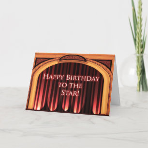 Carte Anniversaire d'une étoile ou d'un acteur avec scèn