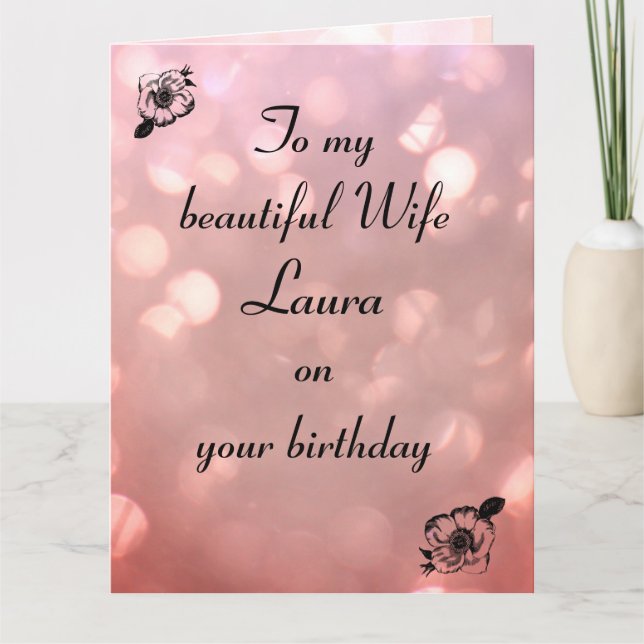 Carte Anniversaire d'une femme personnalisée (Devant)