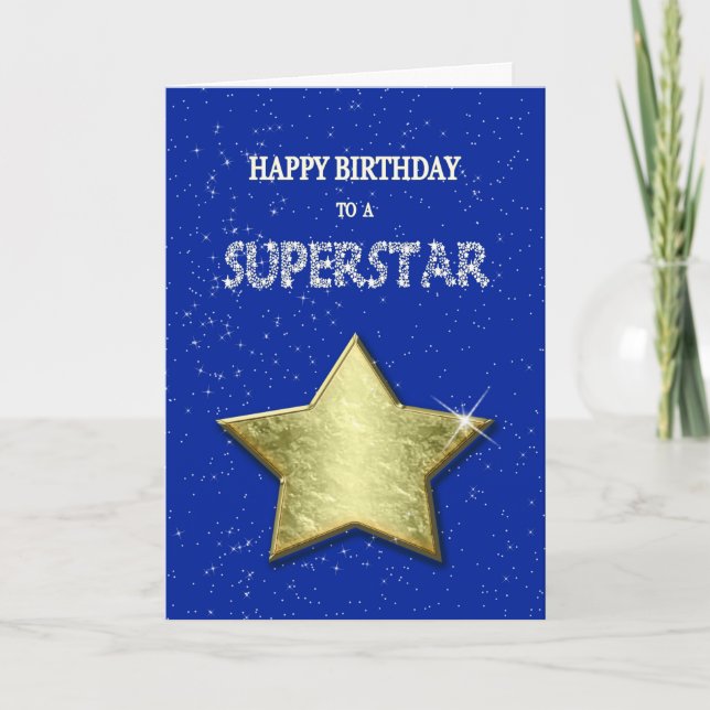 Carte Anniversaire d'une superstar (Devant)
