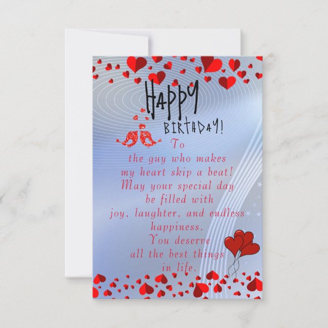 Carte anniversaire écrasant (Devant)